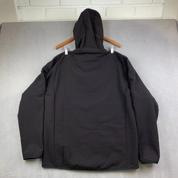 Patagonia Mens Winter Jacket Large Black Full Zip R2 TechFace Hoody Company Logo - Picture 16 of 16